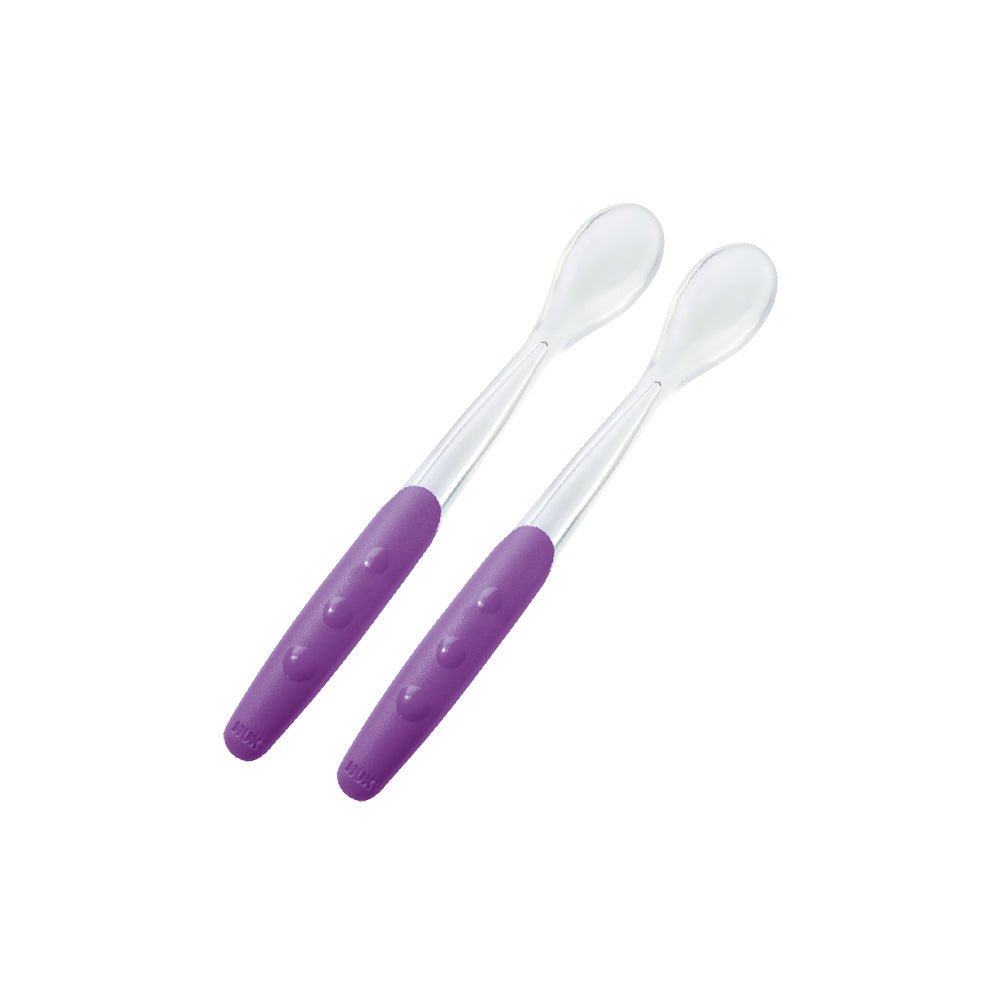 NUK 2 Cuillères en silicone doux 4m+.