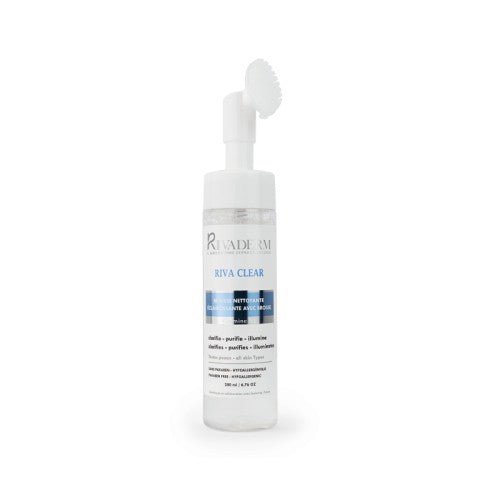 RIVADERM RIVA CLEAR MOUSSE NETTOYANTE ECLAIRCISSANTE 200ML.