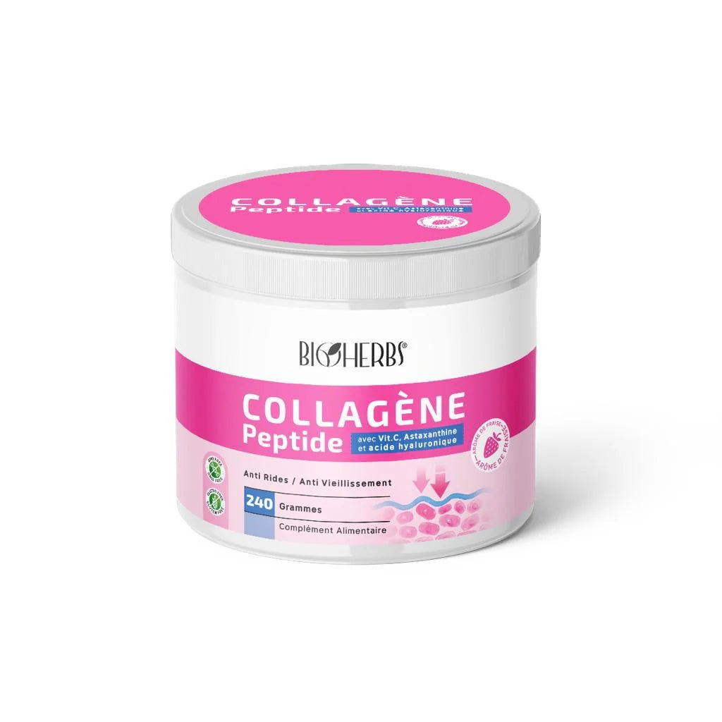 BIOHERBS Collagène Peptides Poudre.