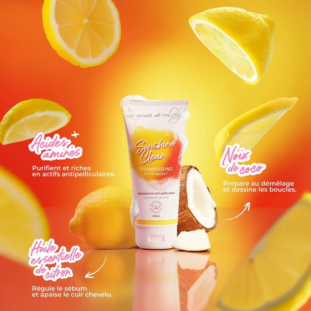 Sunshine Clean – Shampooing Dermo - Apaisant Cuir Chevelu Sensible 200ml | Les Secrets de Loly - La Grande Para