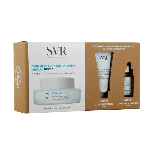 SVR COFFRET [HYALU] BIOTIC GELEE REGENERANTE REPULPANTE 50ML+[COLLAGEN] BIOTIC 15ML+[B3] AMPOULE HYDRA 10ML