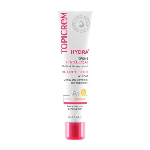 TOPICREM HYDRA+ CREME TEINTEE ECLAT LIGHT SPF50 40ML.