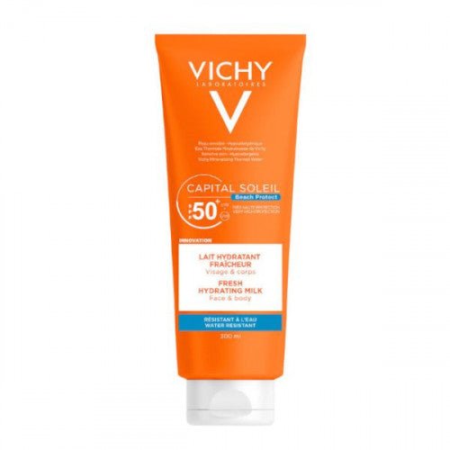 VICHY CAPITAL SOLEIL LAIT SOLAIRE HYDRATANT SPF50+ 300ML.
