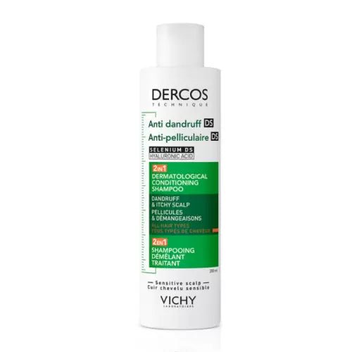 VICHY DERCOS SHAMPOOING 2EN1 ANTI PELLICULAIRE DS ET DEMELANT 200ML.