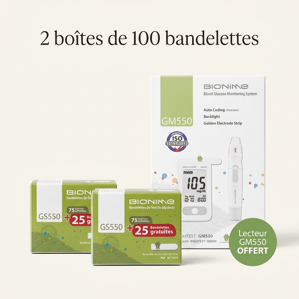 BIONIME Pack 200 bandelettes GS550 + Lecteur GM550 offert - La Grande Para