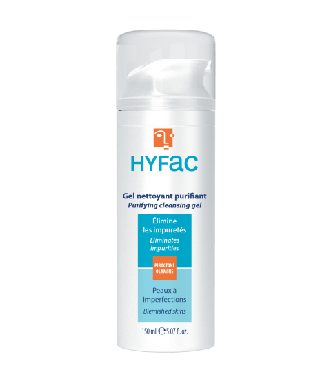 Hyfac Gel nettoyant purifiant.