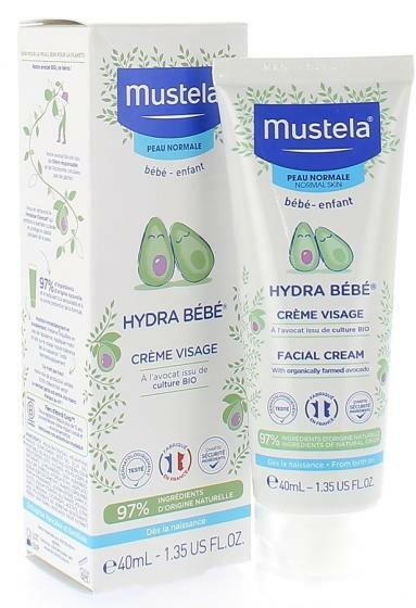 Hydra bébé crème visage Mustela - tube de 40 ml.