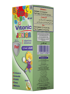 VITONIC JUNIOR GOUTTES, 90ML.