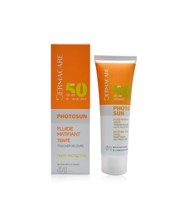 DERMACARE PHOTOSUN FLUIDE MATIFIANT TEINTÉ 01