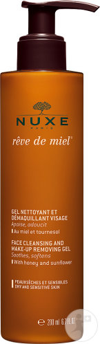 Nuxe Rêve De Miel Gel Nettoyant Et Démaquillant Visage Peaux Sèches Sensibles 200ml